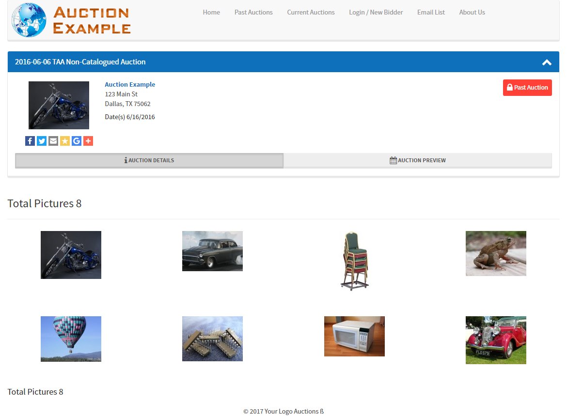 Non-catalogued auction example